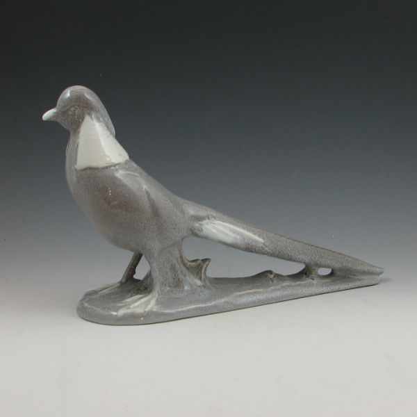 Appraisal: Rookwood pheasant doorstop in gray and white high gloss from