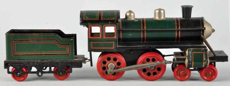 Appraisal: Tin Litho KBN Floor Train Engine Tender German Some minor