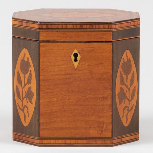 Appraisal: ENGLISH INLAID SATINWOOD OCTAGONAL CADDY x x in Property from