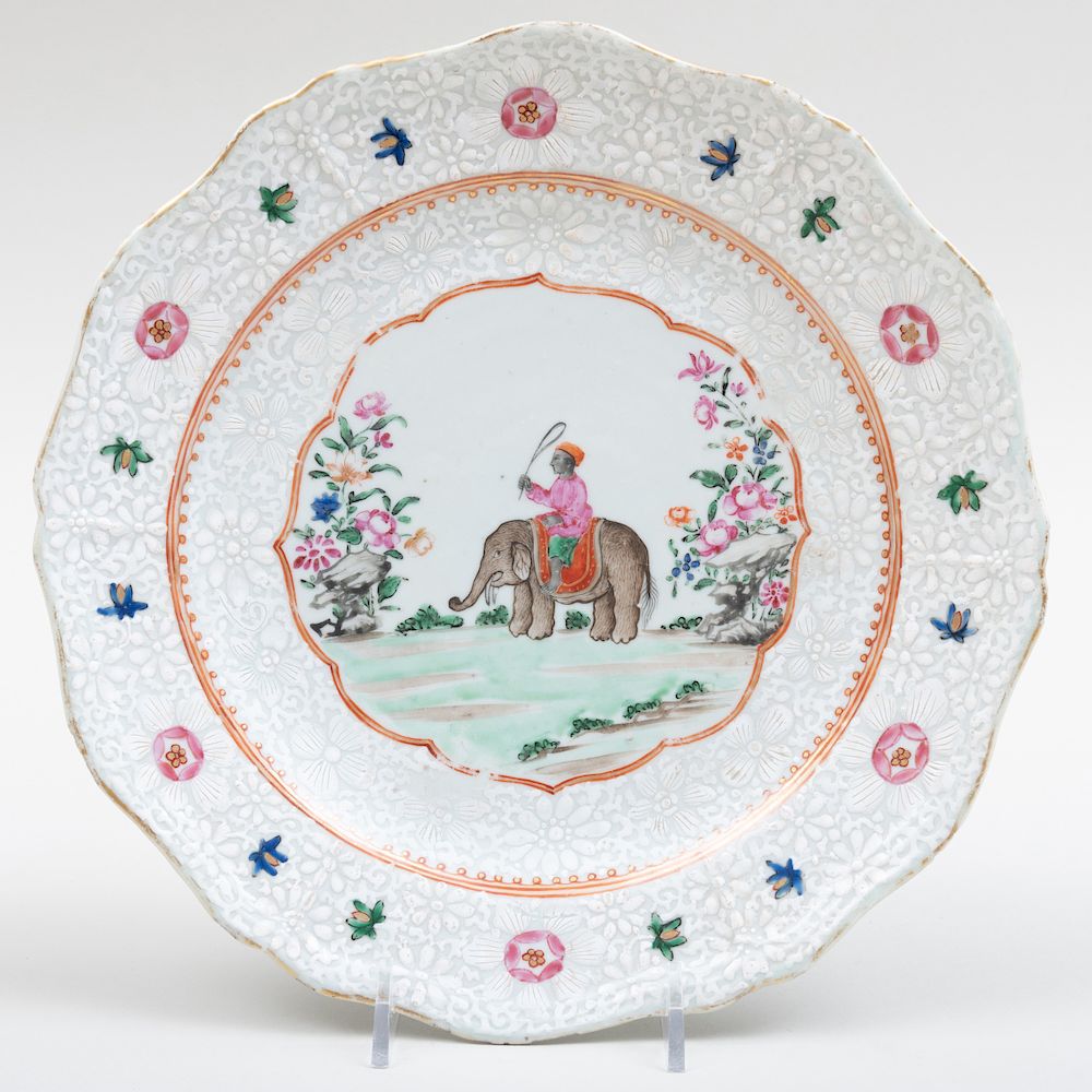 Appraisal: Chinese Export Porcelain Plate Decorated for the Indian Market Chinese