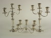 Appraisal: CANDELABRA - Pair of sterling weighted adjustable candelabra by Reed