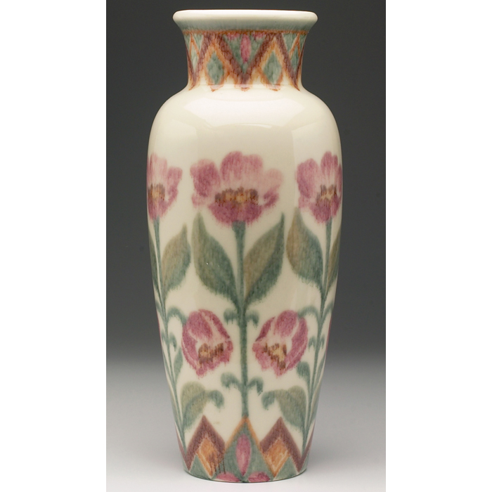 Appraisal: Rookwood vase large tapered shape with a nicely painted tulip