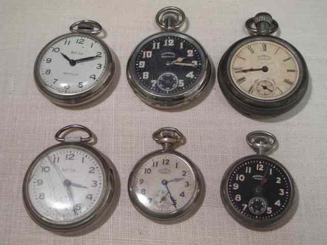 Appraisal: Lot of six mens pocket watches All but one have