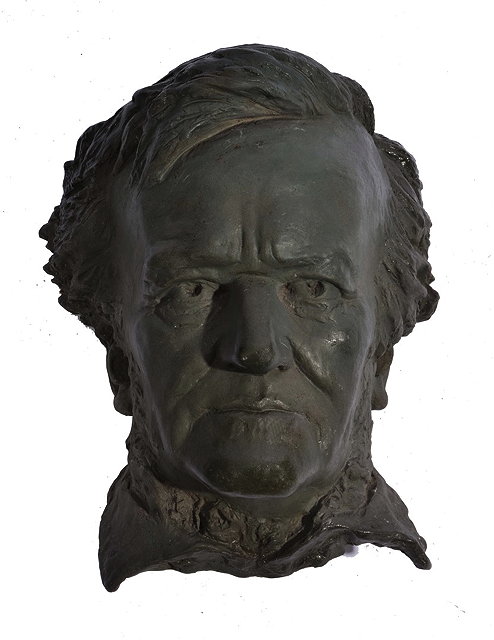 Appraisal: AN EMILE MULLER PARIS PAINTED FACE PROFILE BUST of Richard