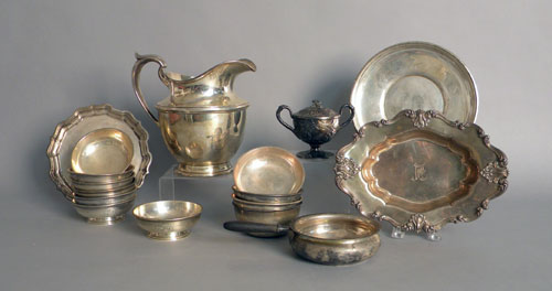 Appraisal: Miscellaneous group of sterling silver tablewares ozt