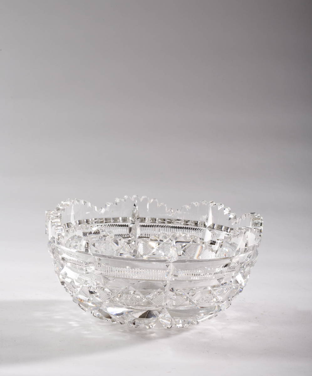 Appraisal: HAWKES SIGNED BRILLIANT PERIOD CUT GLASS CENTER BOWL Diameter inches