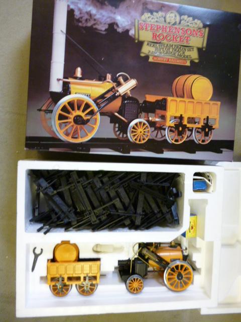 Appraisal: A Hornby Stephensons Rocket gauge live steam train set comprising