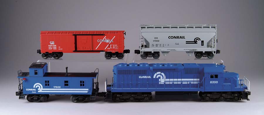 Appraisal: LOT OF NINE PIECE LIONEL CONRAIL TRAIN SET Lionel locomotive