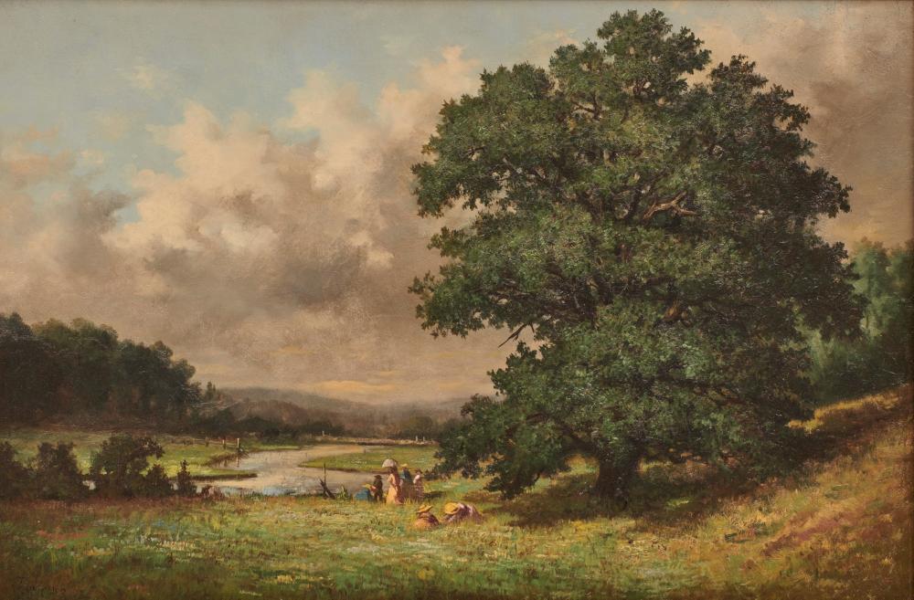 Appraisal: ALFRED THOMPSON BRICHER American - By the River oil on