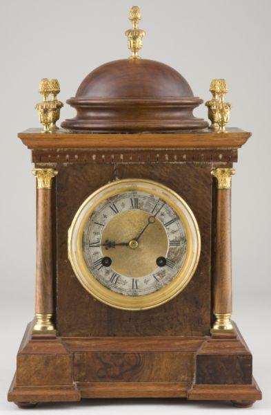 Appraisal: German Presentation Mantel Clock time and strike brass movement marked