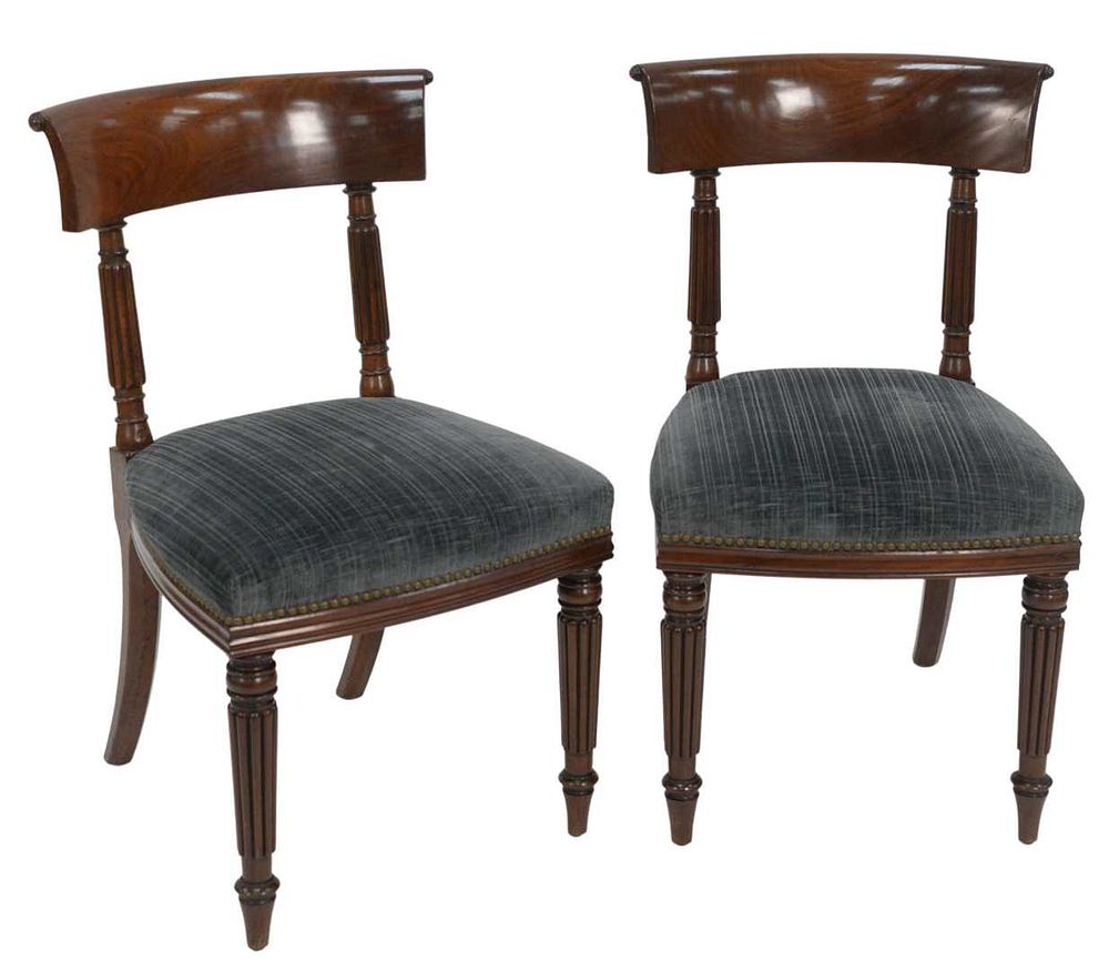 Appraisal: Set of Six George IV Mahogany Dining Chairs on turned