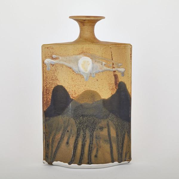 Appraisal: ROBIN HOPPER - R C A SLAB LANDSCAPE BOTTLE -