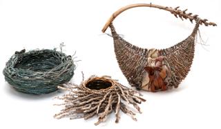 Appraisal: CONTEMPORARY WOVEN BASKETS TH C PIECES CONTEMPORARY WOVEN BASKETS TH