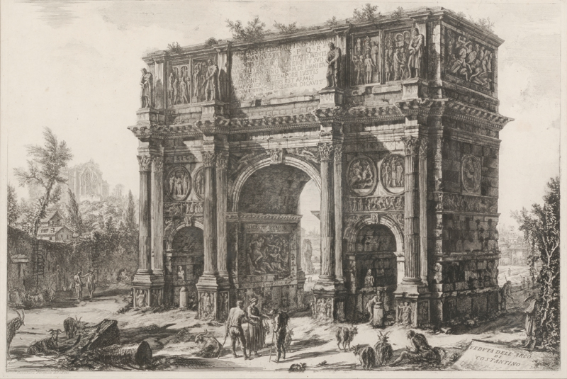 Appraisal: Giovanni Battista Piranesi Italian - Veduta dell'Arco di Constantino fromVedute