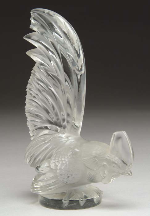 Appraisal: LALIQUE MASCOT Lalique crystal mascot is in the shape of