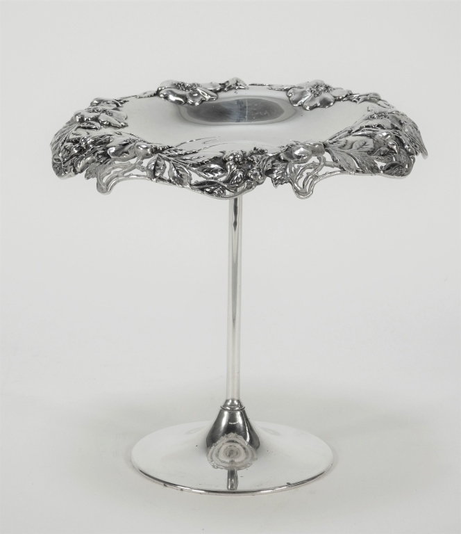 Appraisal: TIFFANY CO STERLING SILVER COMPOTE New York th CenturyFlower and