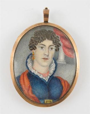 Appraisal: English School th Century Portrait of a lady in a