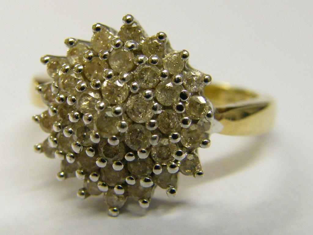 Appraisal: ct diamond cluster ring size N