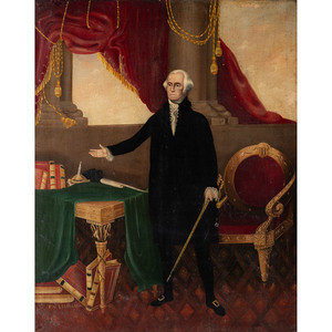 Appraisal: American School th Century A Portrait of George Washington after