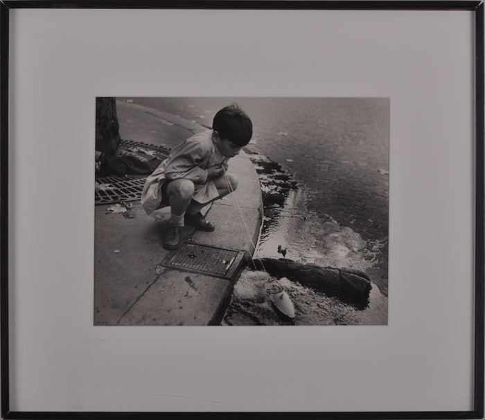 Appraisal: ILSE BING - PATRICE AVEC BATEAU Gelatin silver print x