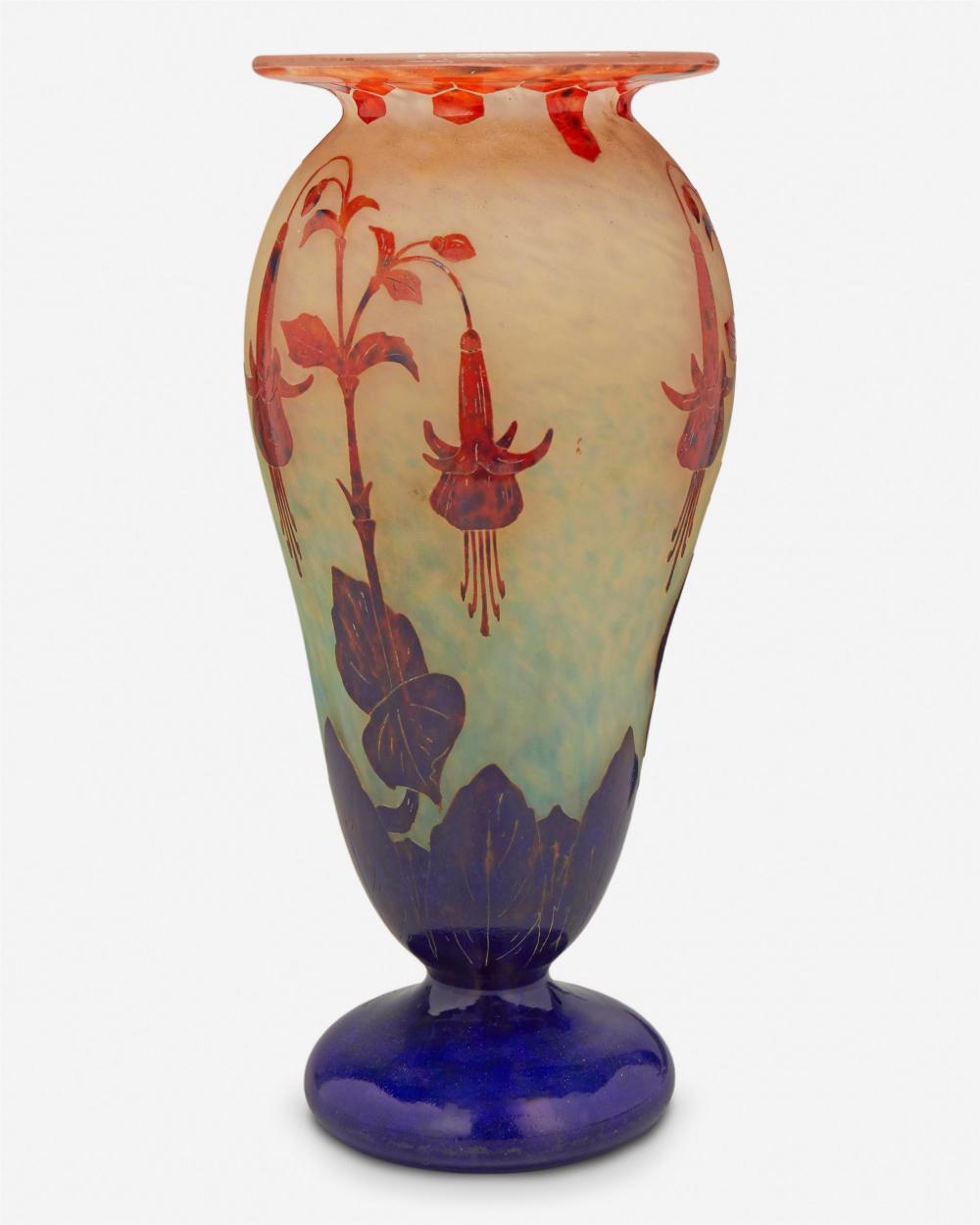 Appraisal: A Charles Schneider Le Verre Fran ais glass Fuschia vase