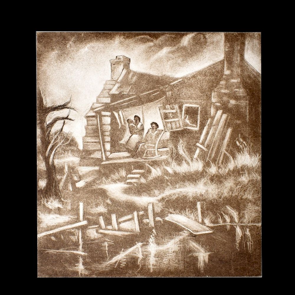 Appraisal: Dox Thrash American - Mezzotint Dox Thrash American - Carborundum