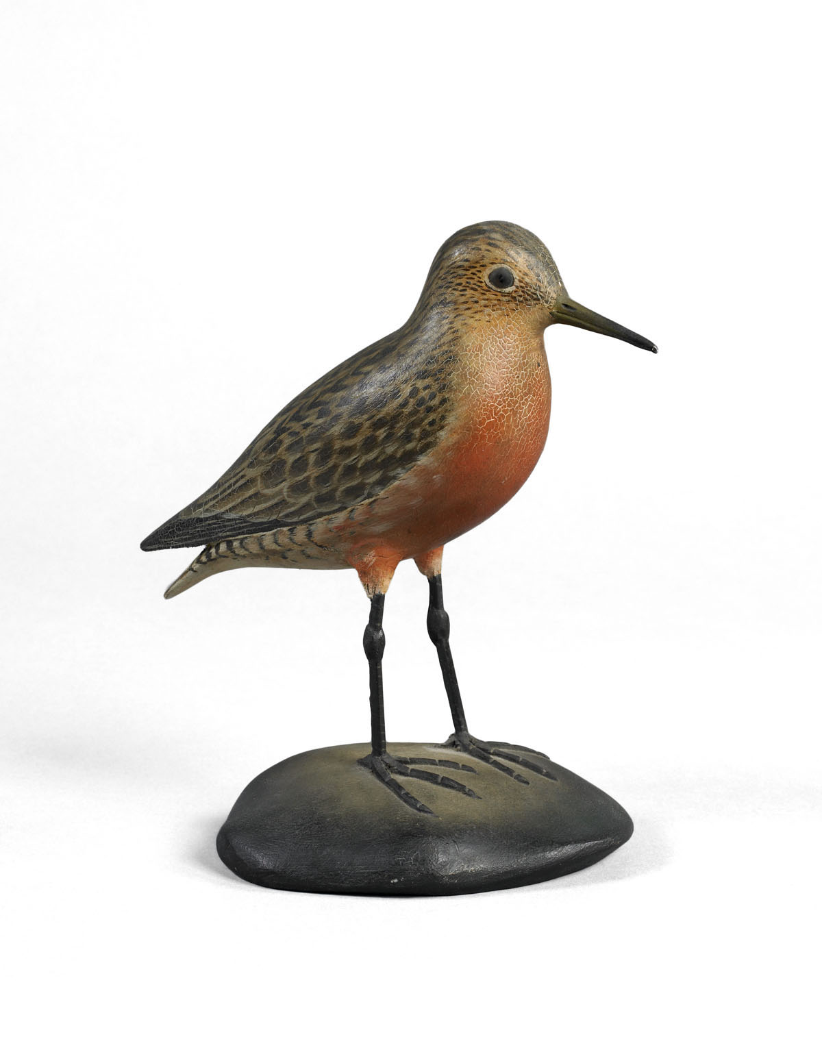 Appraisal: A ELMER CROWELL - CARVED AND PAINTED MANTLE BIRD OF