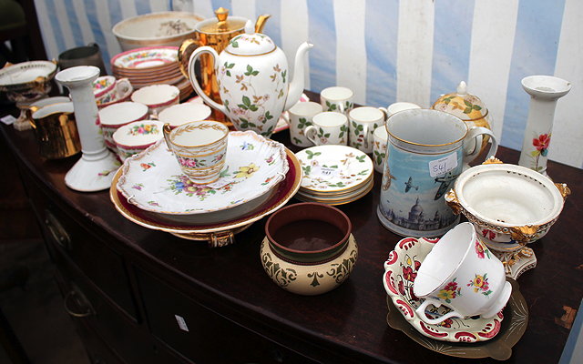 Appraisal: A WEDGWOOD BONE CHINA WILD STRAWBERRY PATTERN COFFEE SERVICE consisting