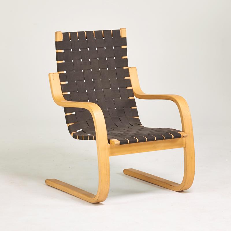 Appraisal: ALVAR AALTO ARTEK Cantilever lounge chair Finland s Birch plywood