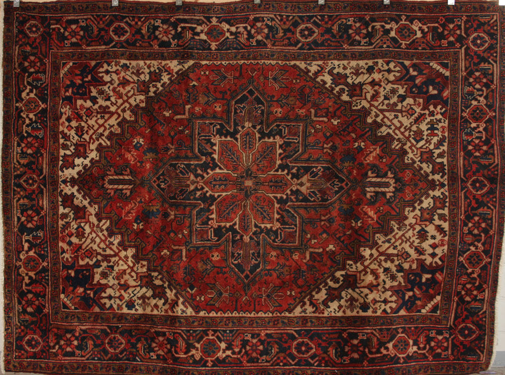 Appraisal: - Heriz Rug Heriz rug ' x ' Provenance From