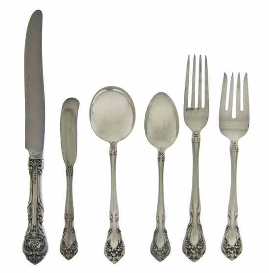 Appraisal: An American Sterling Silver Flatware Service for Eight Alvin in