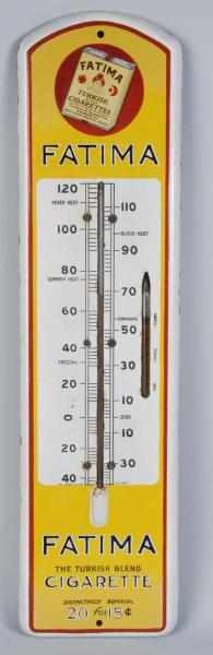 Appraisal: Porcelain Fatima Cigarettes Thermometer Description s to s Presents very