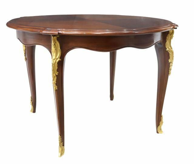 Appraisal: French Louis XV style round extension table early th c