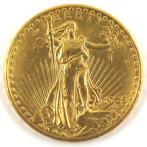 Appraisal: U S TWENTY DOLLAR GOLD COIN St Gaudens type -P