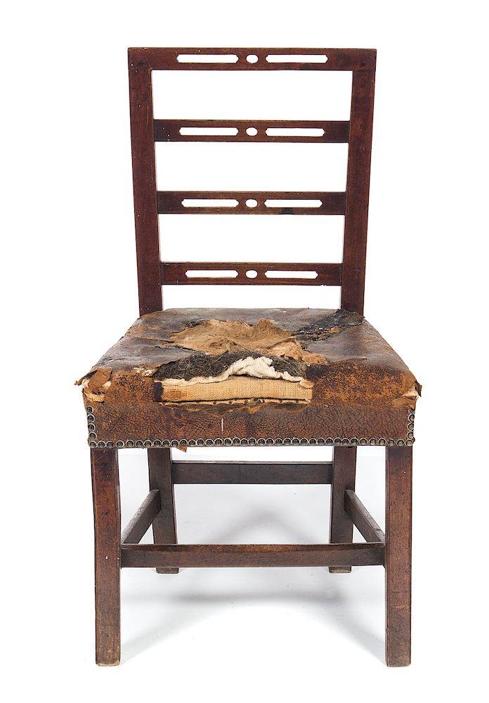 Appraisal: 's Period Mahogany Chippendale Chair Measures tall x wide Good