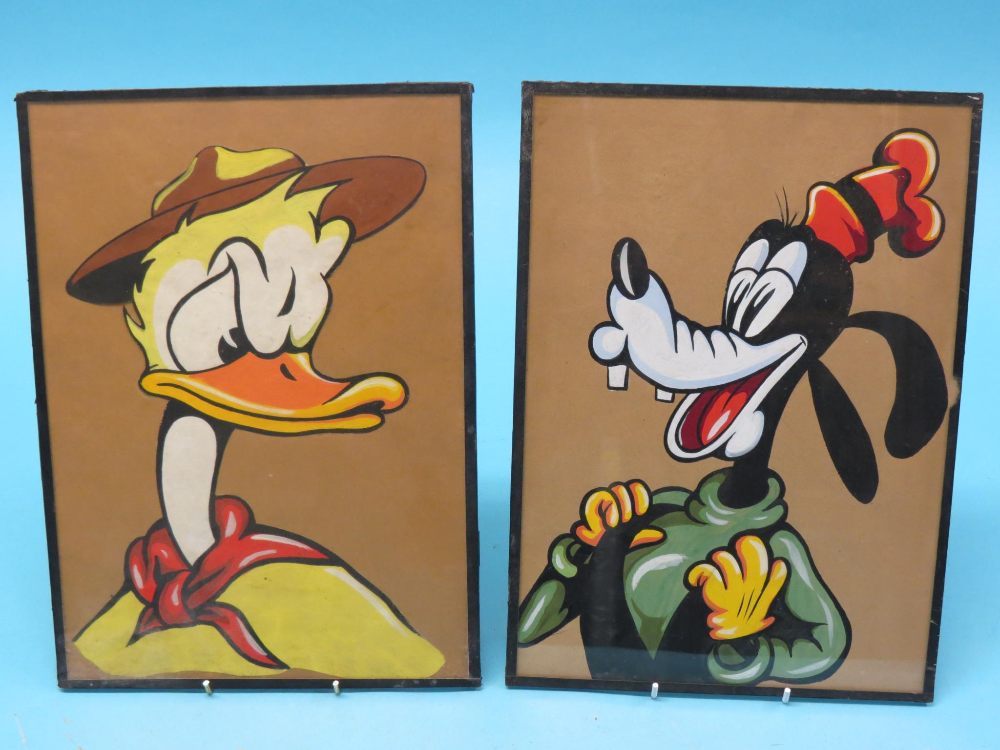 Appraisal: Walt Disney artwork character portraits in watercolour six total x