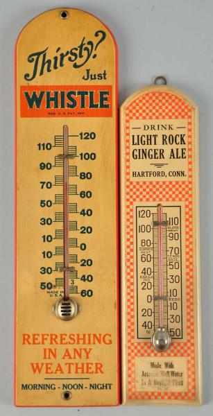 Appraisal: Lot of Early Wooden Thermometers Description Circa s to s