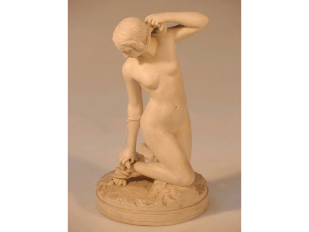 Appraisal: A Victorian Parian figure of a naked female with a