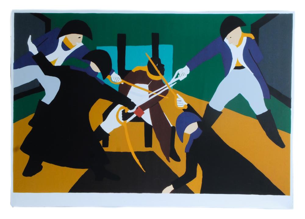 Appraisal: JACOB LAWRENCE HARLEM RENAISSANCE SCHOOL LITHOJacob Armstead Lawrence American -