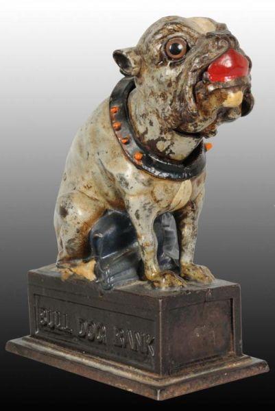 Appraisal: Cast Iron Bull Dog Mechanical Bank Description Manufactured by J