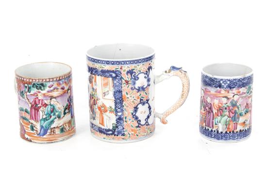 Appraisal: Chinese famille rose porcelain mugs th th century each with