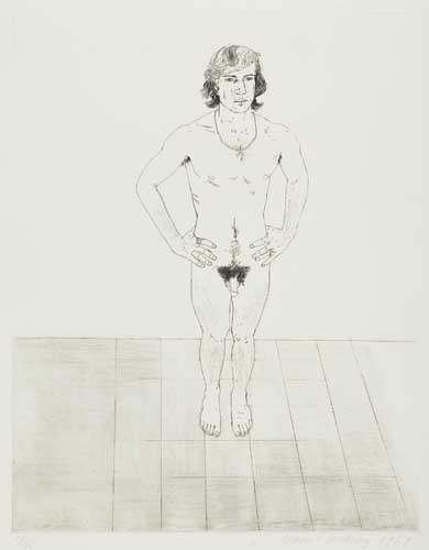 Appraisal: DAVID HOCKNEY Peter Etching on J Green mould made paper