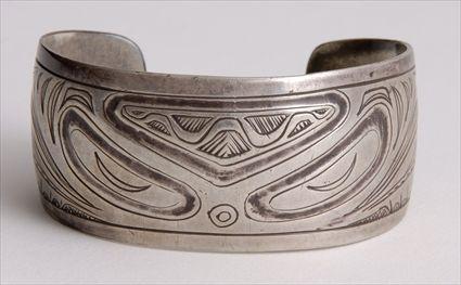 Appraisal: HAIDA SILVER BRACELET x in See Pleasing The Spirits page