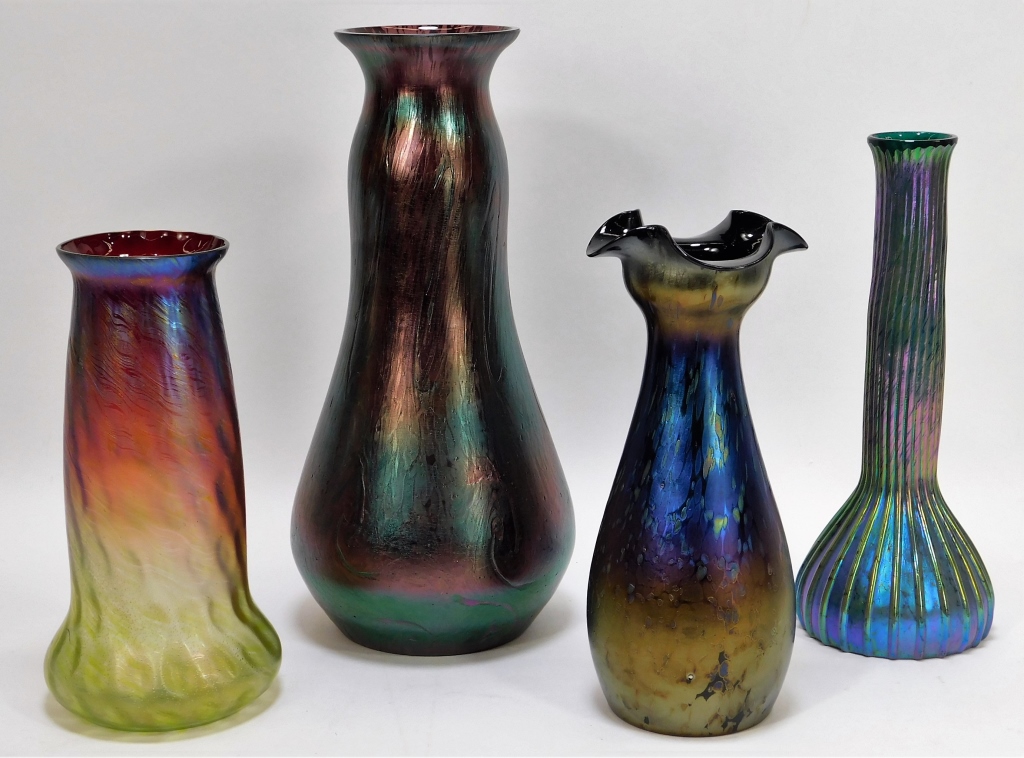 Appraisal: ASSORTED BOHEMIAN CZECH ART GLASS VASES Bohemia th CenturyLot includes