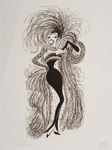 Appraisal: BAKER JOSEPHINE Etching by Al Hirschfeld x inches full margins