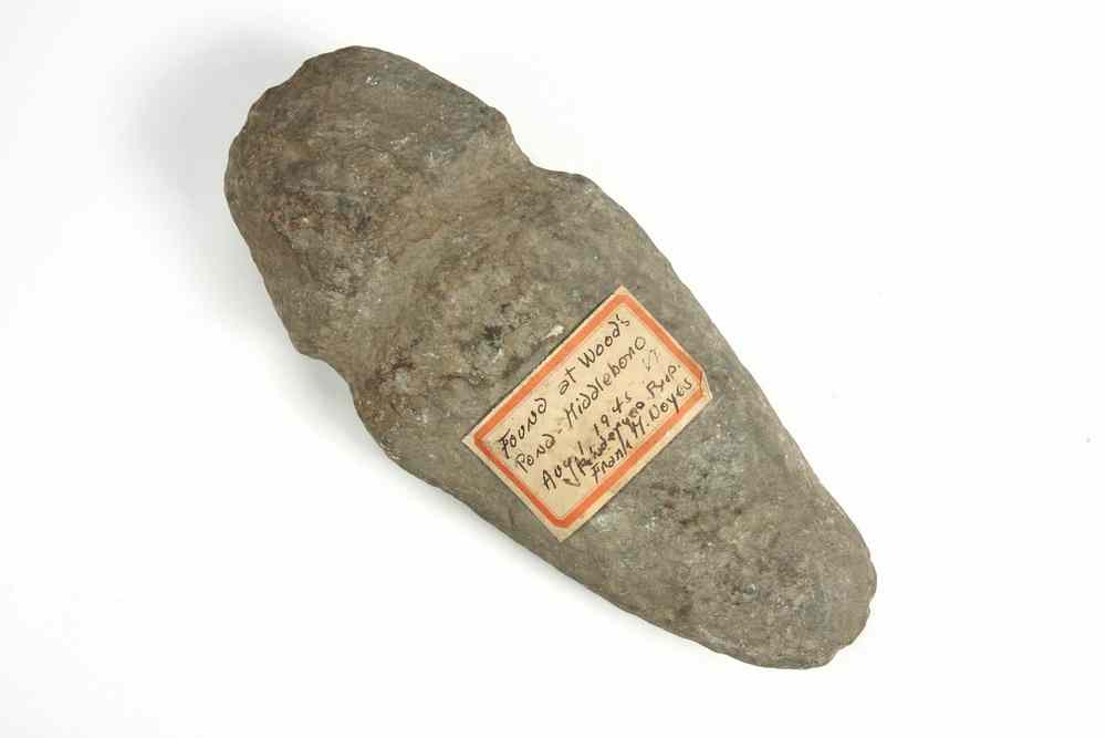 Appraisal: NATIVE AMERICAN STONE TOOL - Hafted Stone Axe with old