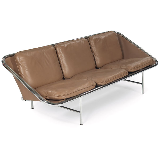 Appraisal: George Nelson Sling sofa by Herman Miller s original tan