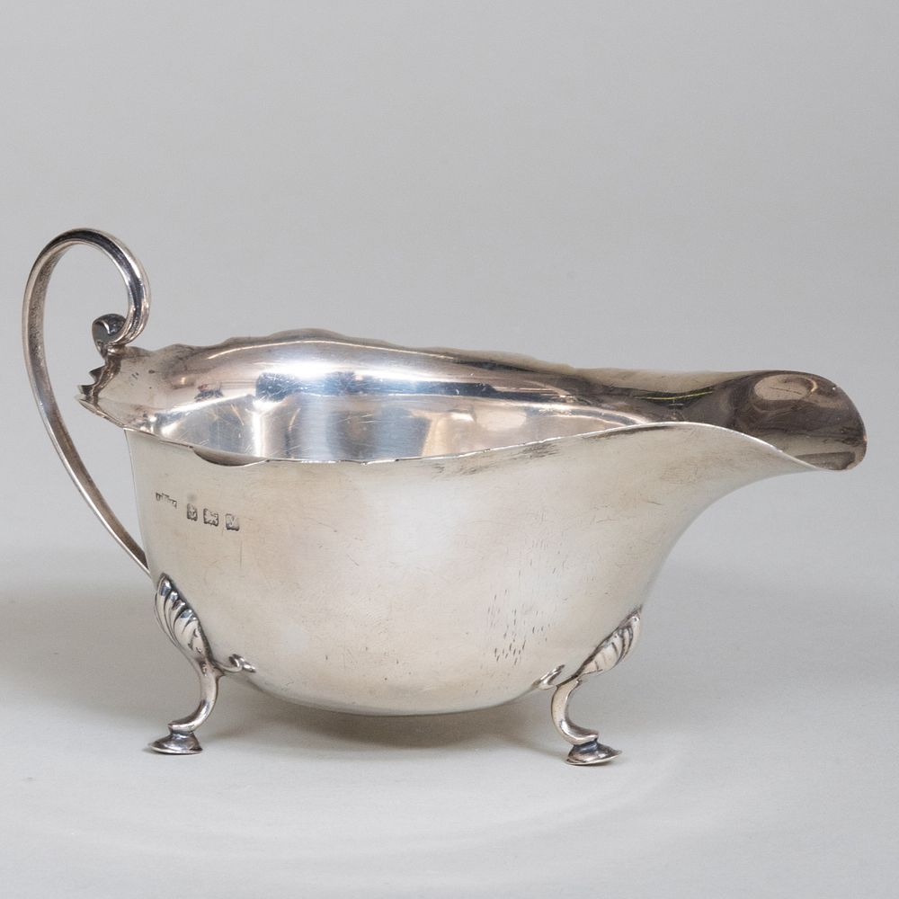 Appraisal: Asprey Co Silver Sauce Boat Maker's mark Birmingham in long