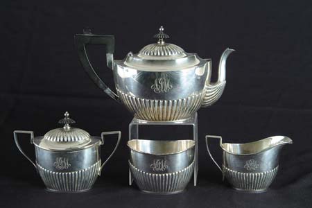 Appraisal: FOUR PIECE GORHAM STERLING TEA SET Tea set consists of