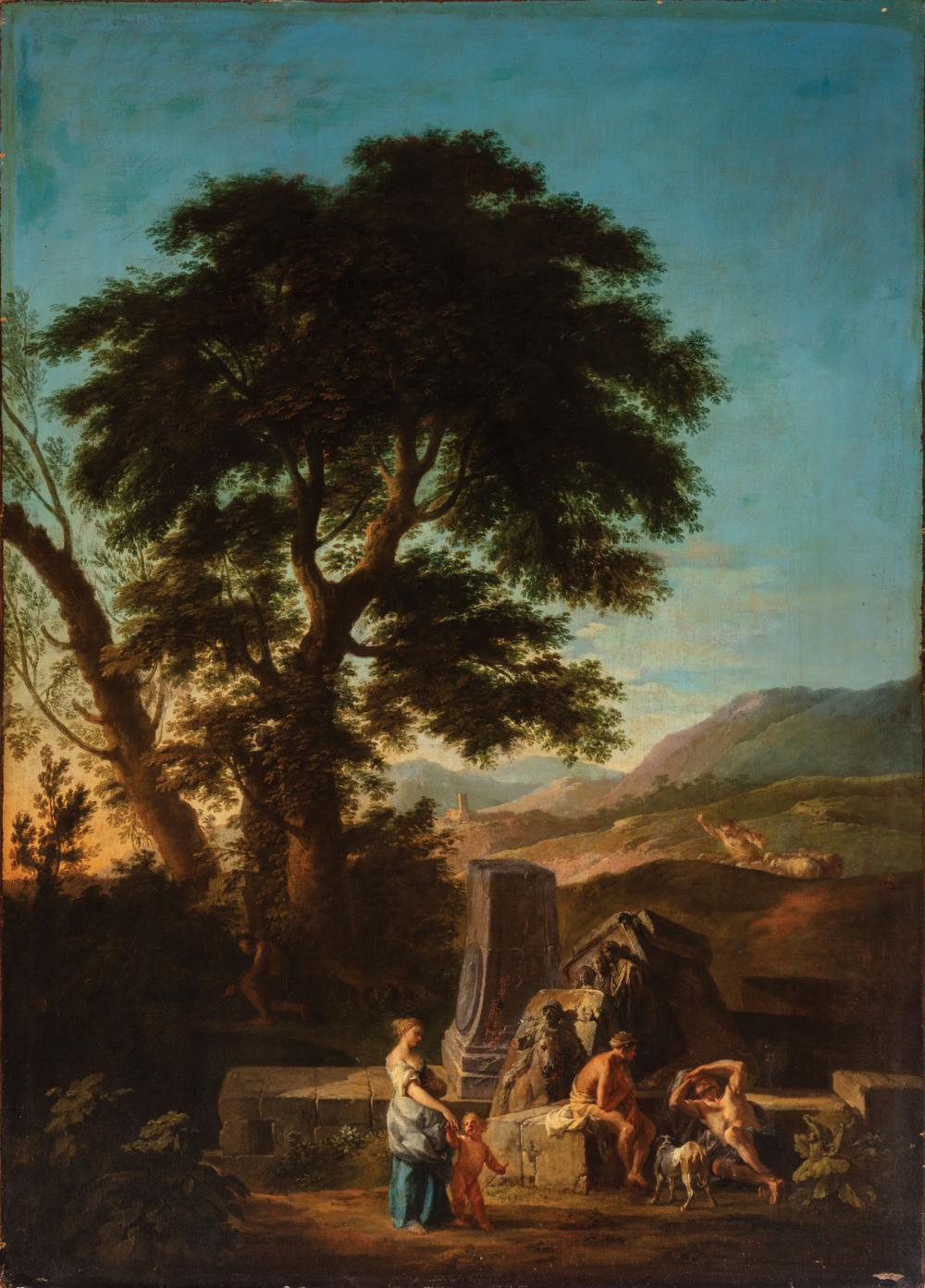 Appraisal: Manner of Claude Lorrain French c - Pastoral Landscape with